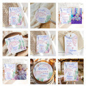 Purple Mermaid 5th Birthday Five the Sea  Einladung