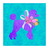 Lila Poodle-Matching Geschenkpapier Set