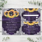 Rustikale Lila Sonnenblume Serviette (Personalisiere diese Kollektion eines unabhängigen Creators.)