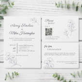 Lila-Script-Linienkunst-Hochzeit Save the Date (Personalisiere diese Kollektion eines unabhängigen Creators.)