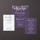 Lila Zeichenketten-Tischnummer Einladung (Personalisiere diese Kollektion eines unabhängigen Creators.)