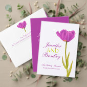 Lila Platzkarten der Tulpe Aquarellkunst (Personalisieren Sie die Kollektion dieses unabhängigen Creators. Test)