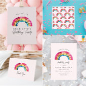 Cute Sparkly Sequin Rainbow Birthday Party Pappteller