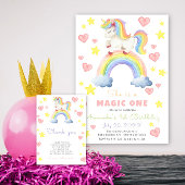 Unicorn Rainbow Magic One First Birthday Vielen Da Geschenktütchen