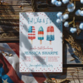 Rot, Weiß und I Do Patriotic Popsim Brautparty Runder Aufkleber