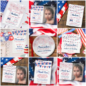 Rot, Weiß und Zwei! 4. Juli 2010 Party Einladung