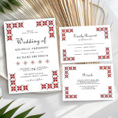 Red Black Ukrainian Wedding Welcome Acrylschild