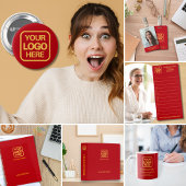 Eigenschaft des Business Gold Logos Rot einfach mo Aufkleber