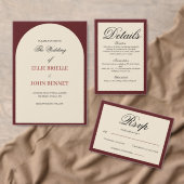 Rote und neutrale formelle Hochzeit  Serviette (Personalisiere diese Kollektion eines unabhängigen Creators.)
