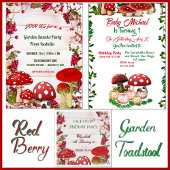 Garden Toadstool Rustikale Rose Baby's 1. Geburtst
