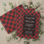 Modernes Kariertes Rotes Buffalo - Details zur Hoc Begleitkarte (Personalisieren Sie die Kollektion dieses unabhängigen Creators. Test)