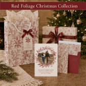 Elegante rote Blattbogen-Foto Weihnachten