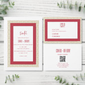 Red Wedding Begleitkarte (Personalisiere diese Kollektion eines unabhängigen Creators.)