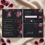 Peony Floral Dark Moody 