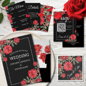 Rote Rose Wasserfarbenblütenhochzeit Tasche