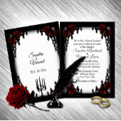 Französische Quarter Gothic UAWG Tri Fold Wedding All In One Einladung