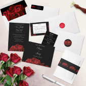 Rote Rosen Weiße Schwarze Eleganz Zeitlos Save The Date
