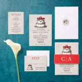 Roter Vintage-LKW Save The Date (Personalisiere diese Kollektion eines unabhängigen Creators.)