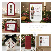 Nutcracker Christmas Holiday Dinner Red Black Menu Einladung