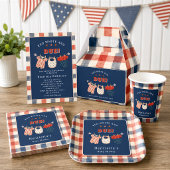 Rote Weiße und Fällige Baby-Shower-Servietten Serviette