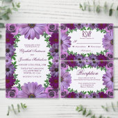 Regal Lila floral Brautparty Poster (Personalisiere diese Kollektion eines unabhängigen Creators.)