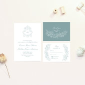 Elegant Dusty Blue Wedding Platzkarte