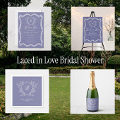 Regency-Crest-Monogramm lila Brautparty Serviette