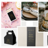 Minimal schwarzes Gold die Nacht vor der Hochzeit Dosenkühler