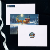 Reindeer Christmas Sleigh Holiday Doormat Fußmatte