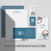 Verbindung mit uns | QR Code Blue Crab Coastsea Visitenkarte