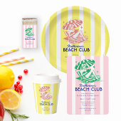 Beach Club Yellow Cabana Feste Party Serviette