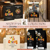 Retro Groovy 60th Birthday Invitation Einladung