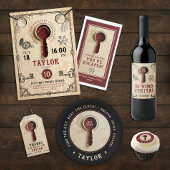 Vintages Escape Room Mystery Lösung Detection Key Einladung