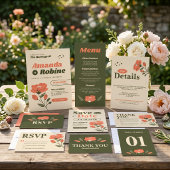 Einfache Blume Save The Date