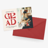 Retro Grad Graduation Party Einladung