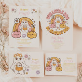 Retro Groovy Halloween Little Boo Baby Dusche Pappbecher