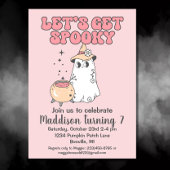 Lasst uns Niedlichen Groovy Halloween Geburtstag v Einladung