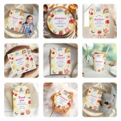 Two Much Fun Retro Hand Drawn 2nd Birthday Photo Einladung