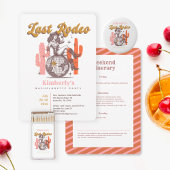 Western Pink Cowgirl Letzte Rodeo Junggeselinnen-A Button