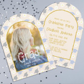 Retro Peach Graduation Name Card Visitenkarte