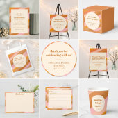 Retro Pink Orange Custom Brautparty Vielen Dank Gästebuch