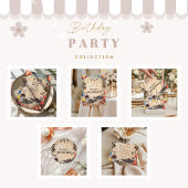 Retro Race Track Two Fast Birthday Pappteller