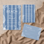 Retro whimsical summer beach QR code online RSVP Begleitkarte (Personalisiere diese Kollektion eines unabhängigen Creators.)