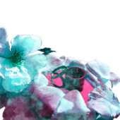 Ringe mit weißen Rosenblättern Ankündigungspostkarte