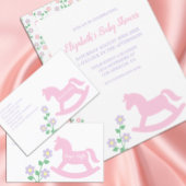Pink Rocking Horse Girl Baby Shower Dosenglas