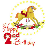 2. Geburtstag Party Rockpferd Magnet