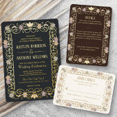 Rococo Revival Elegant Vintage Save The Date Folieneinladung