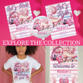 Birthday Pink Watercolor Roller Blade Dankeskarte