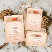Romantische Herbstgartenhochzeit RSVP Karte