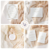 Romantic Baroque Ornate Frame Wedding Gästebuch